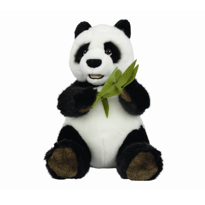  peluche panda mangeant un bambou 30 cm 